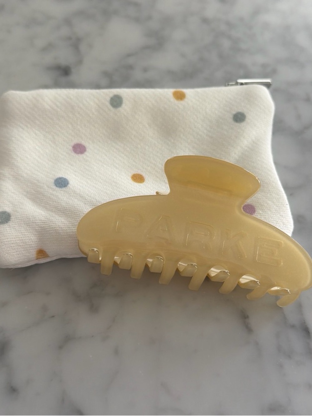 NEW PARKE Claw Clip and Zipper Pouch in Peel Sparkle